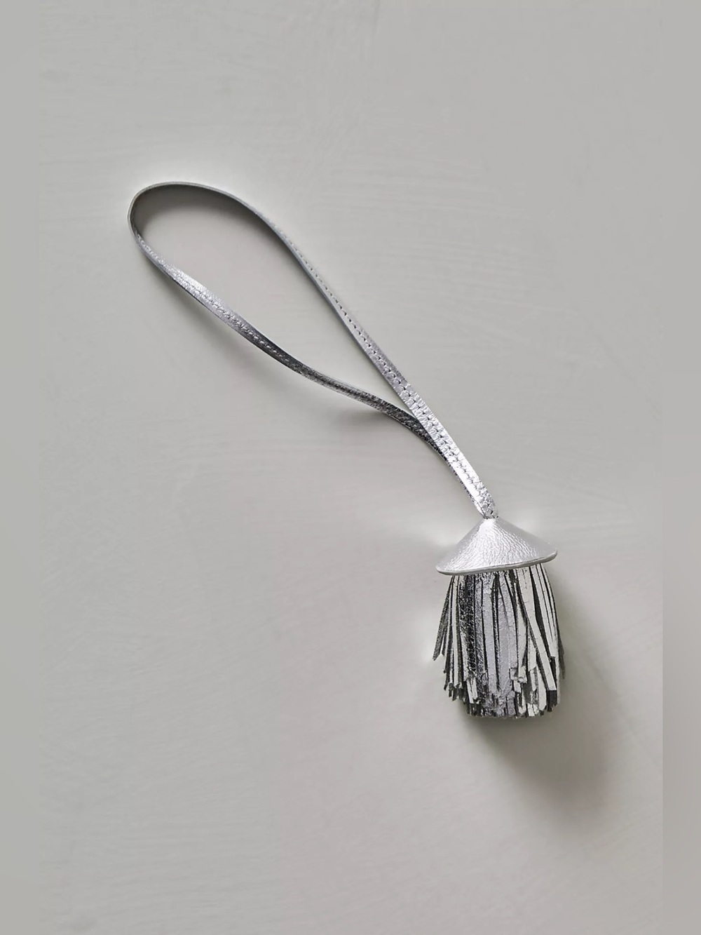 Free People Silver Tassel Wristlet Charm